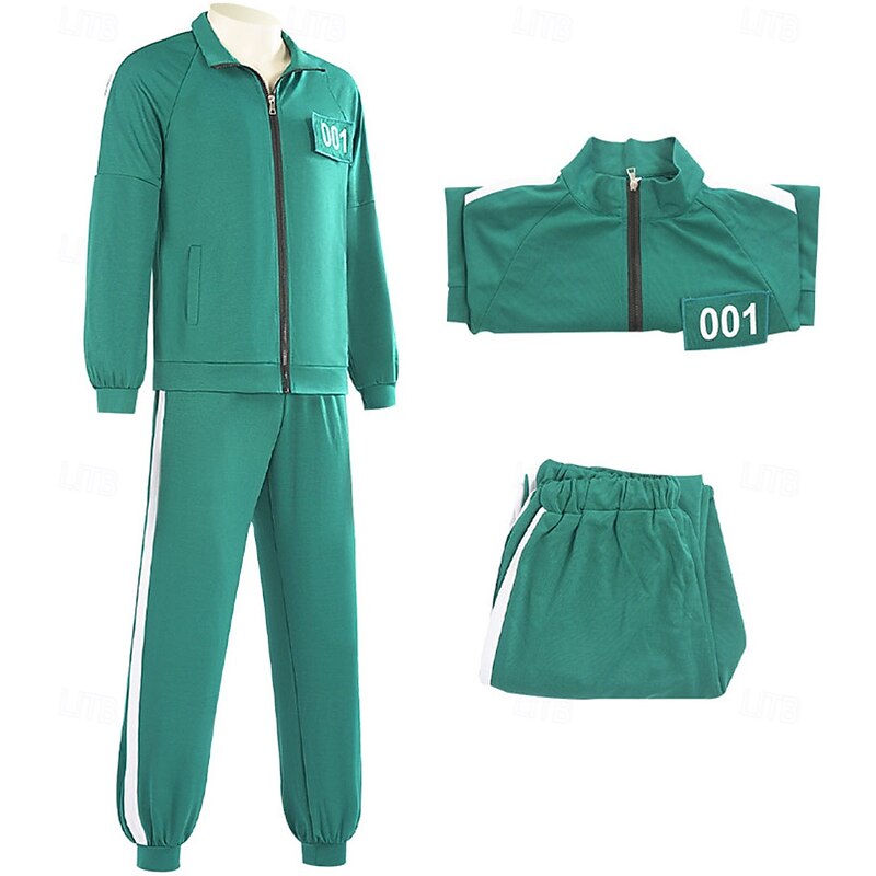 K-Drama Survival Challenge 456 001 Outfits Costume Track Suit Casual Movie Cosplay for Men's Adults Halloween Carnival Performance Party4