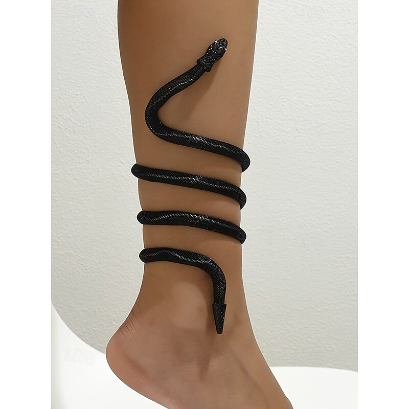 Women's Halloween Snake Bracelet Armlet Anklet – Adjustable Gothic Wrap Around Serpent Jewelry for Party, Cosplay and Costume Wear2