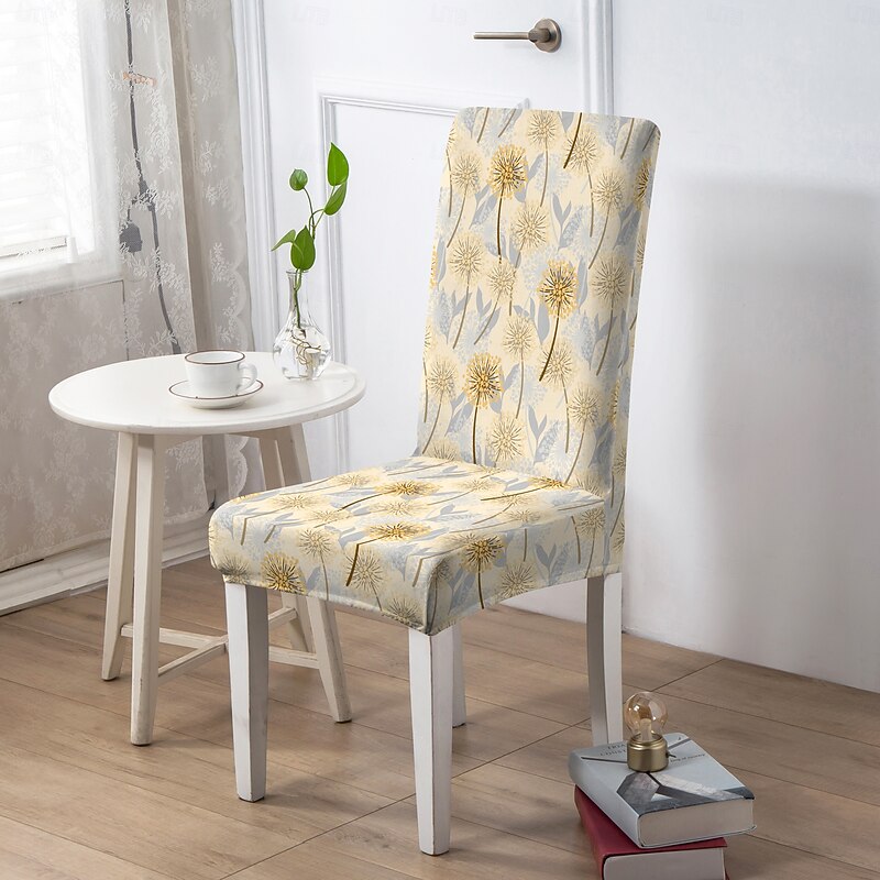 Office or Stool Chair Cover, Geometric Printed Polyester Slipcover, Durable Non-Slip Chair Protector for Home or Office2