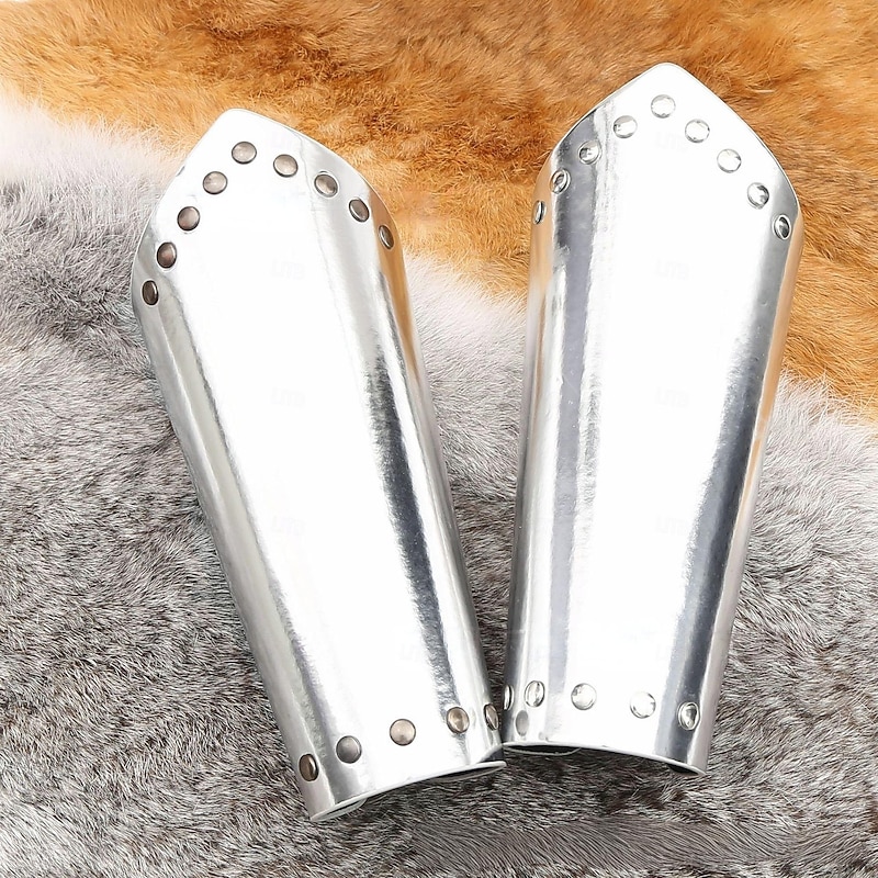 Retro Vintage Medieval Renaissance Armor Wristband Arm Guards Warrior Viking Metallic Fancy Dress Unisex Halloween Carnival Performance LARP Ren Faire Adults More Accessories All Seasons3