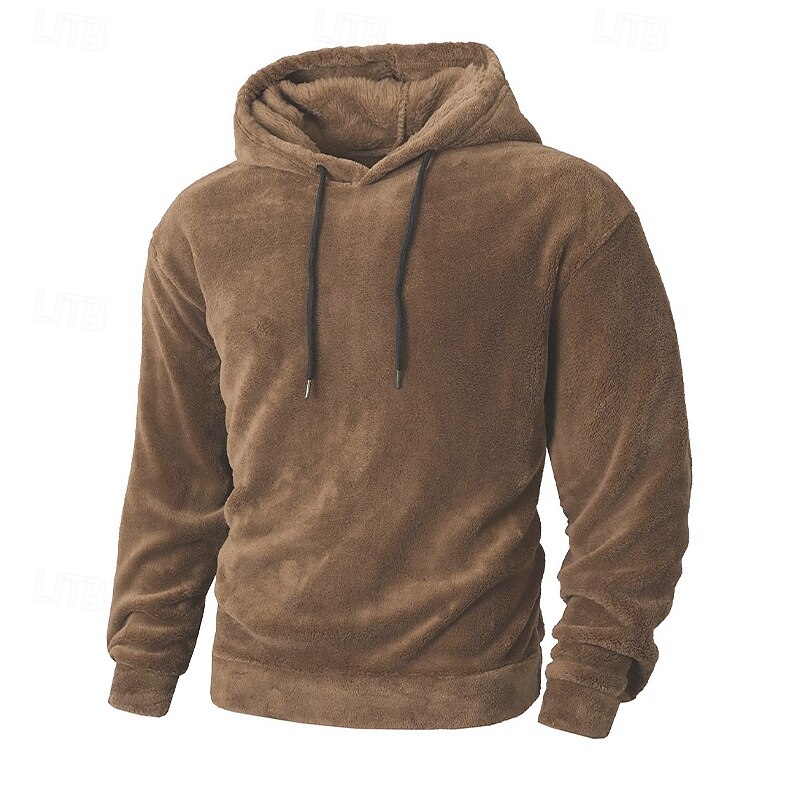 Men's Hoodie Fleece Hoodie Black Camel Gray Hooded Plain Sports & Outdoor Casual Daily Streetwear Cool Sportswear Fall Winter Clothing Apparel Hoodies Sweatshirts3