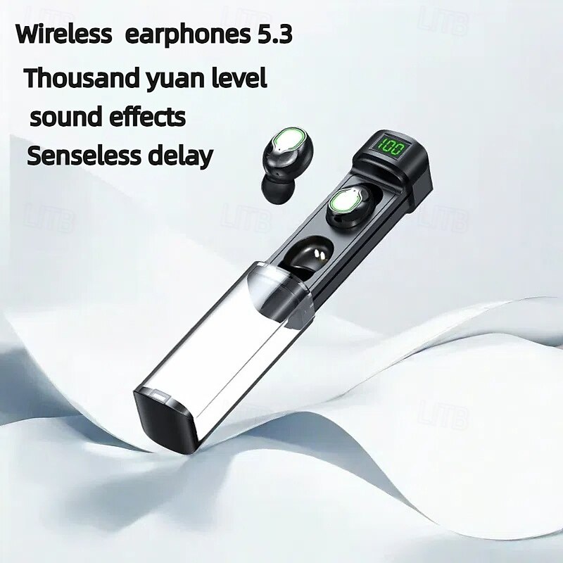 QB60 Hands Free Telephone Driving Headset In Ear Bluetooth 5.3 Deep Bass Auto Pairing for Apple Samsung Huawei Xiaomi MI  Gym Workout Camping / Hiking Trekking Office Business4