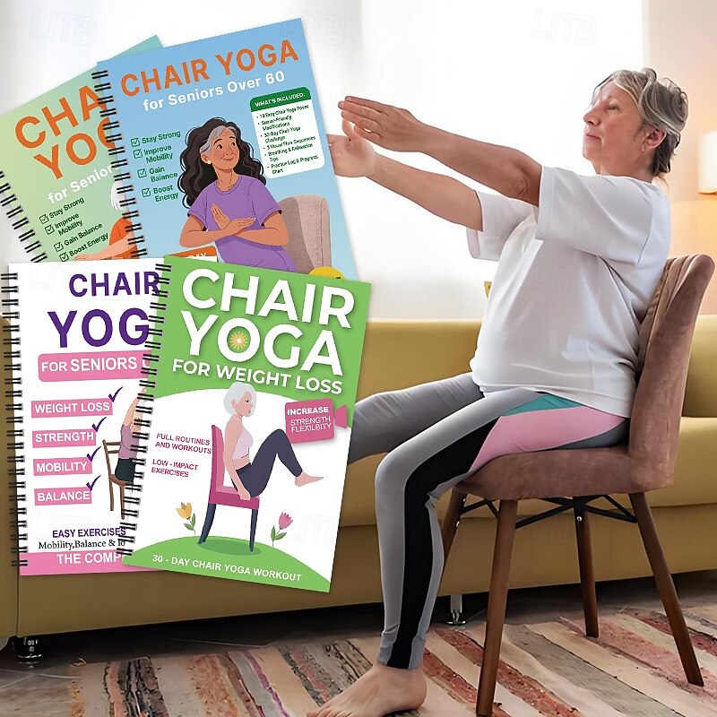 30-Day Chair Yoga Guide for Weight Loss, Muscle Toning & Flexibility - Beginner-Friendly Workout with 60 Exercises, Suitable for Seniors and Adults3