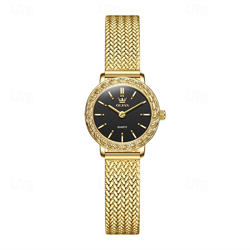 The new OLEVS retro and fashionable diamond-encrusted niche square mini dial women's quartz watch water-resistant sports ladies' wristwatch3