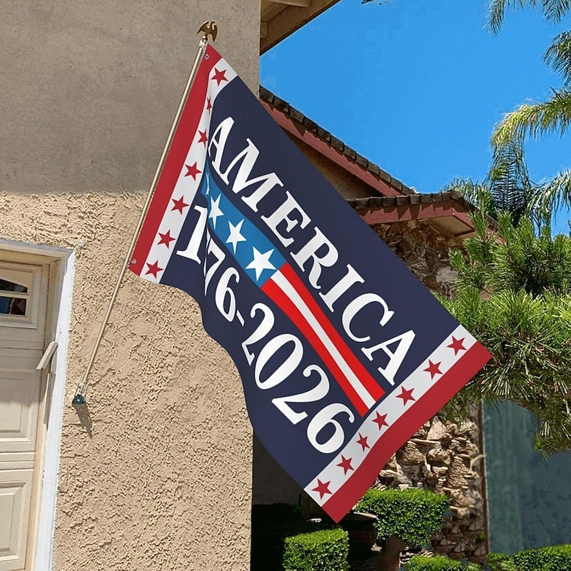 250th Birthday Flag 3x5 1776 2026 250 Years Anniversary Flag Sign 4th of July Banner Tapestry For Room Yard Sign Decor No Flagpole3