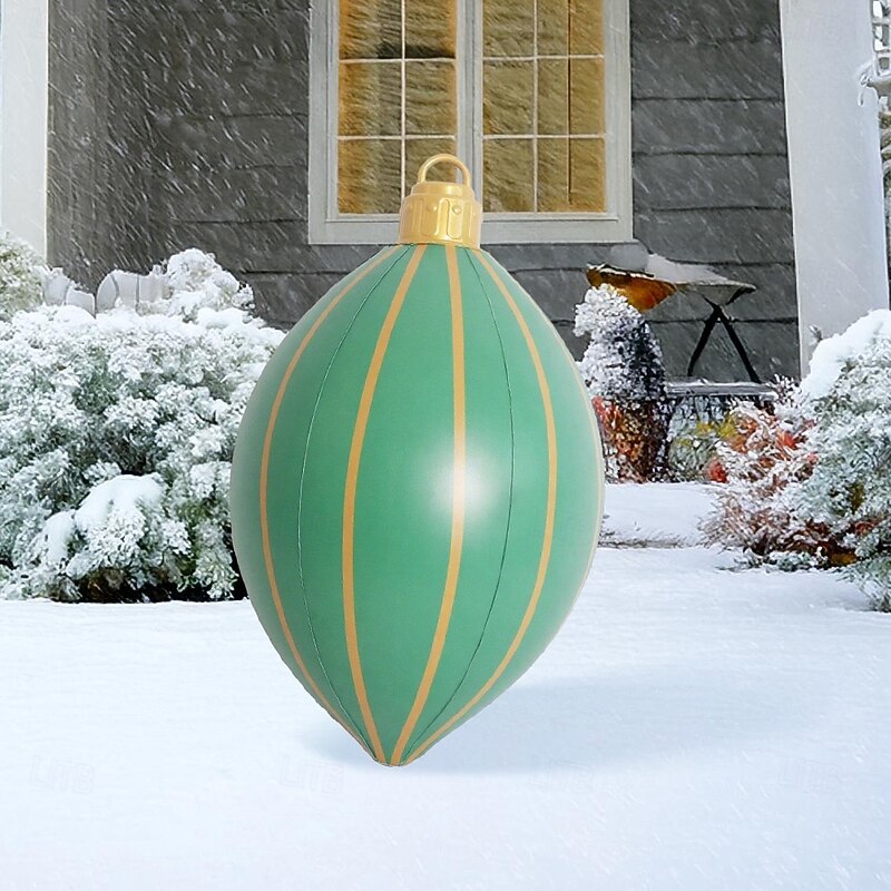 Christmas Outdoor Inflatable Decorations 68-81cm (26.8-31.8 Inch) Huge Xmas Large Ornaments for Yard Tree Lawn Garden Porch Blow Up Balls & Shapes4