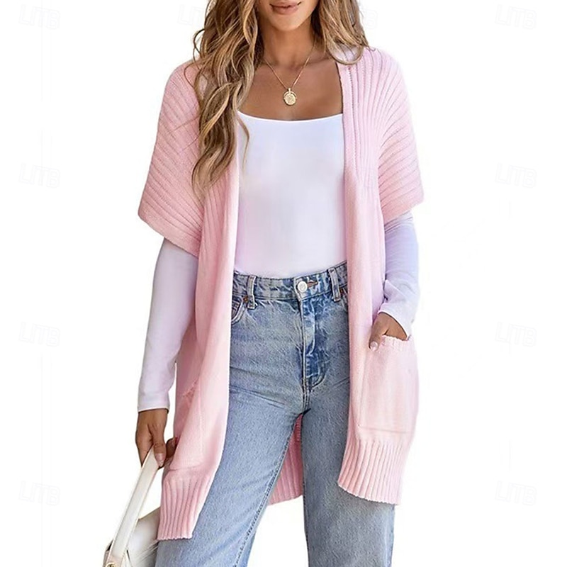 Wedding Guest 's Wraps Elegant Casual Daily Keep Warm Short Sleeve Polyester Wedding Wraps With Pure Color For Wedding Spring4