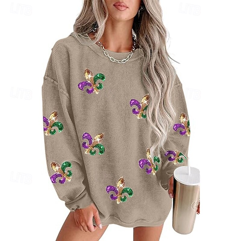 Women's Pullover Sweatshirt Lounge Top Long Sleeve Top Athleisure Graphic Fashion Gym Running Fitness Sportswear Activewear Dark Grey Black Pink3