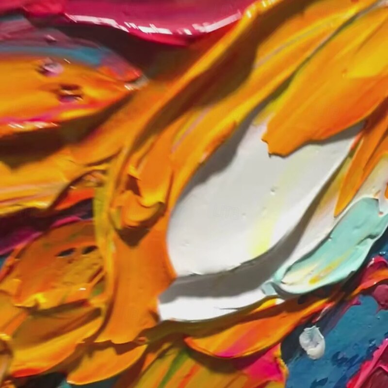 Textured Impasto Floral Oil Painting2