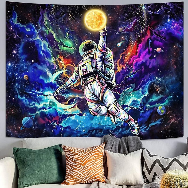 Tapestry Banners Blanket Universe Astronaut Modern 3D Bedroom Living Room Dorm Teens Room College Dorm Wall Porch Home Decor