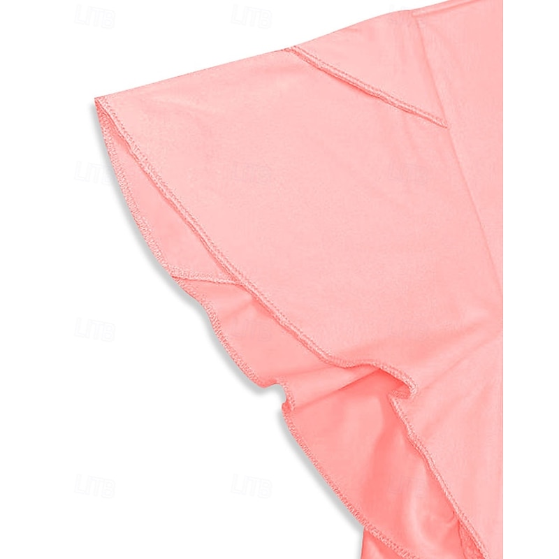 Women's Mini Dress Chiffon Dress Fashion Modern Daily Holiday Going out Regular Fit Plain Short Sleeve Crew Neck Black Pink Wine Red Summer4