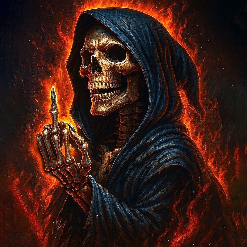 Halloween Men's Devil Reaper Sweatshirt Punk Party Crew Neck Vacation Yellow Red Crewneck 3D All Seasons Designer2