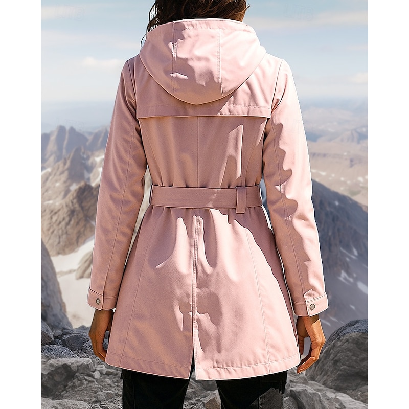 Women's Outdoor Jacket Hiking Jacket waterproof jacket Outdoor Waterproof Windproof Hiking Outfits Hiking Clothes Spring Autumn / Fall Jacket Hunting Climbing Camping / Hiking / Caving Solid Color2