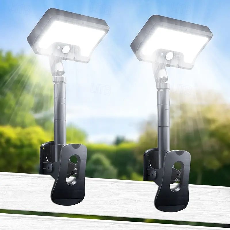 1/2pcs Solar Wall Light 92LEDs IP65 Waterproof Solar Motion Sensor Night Light Convenient Clip-on Installation Suitable for Yard Garage and Fence Lighting Outdoor Decoration2