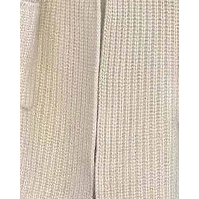 Women's Sweater Cardigan Streetwear Casual Solid Color Shirt Collar Pocket Knitted Long Sleeve Long Tops Knit Daily Holiday Going out Apricot Fall Winter3