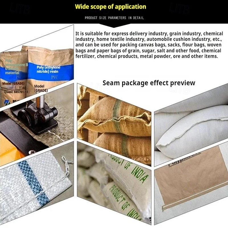 Portable sewing machine Electric Woven Bag Snakeskin Bag Rice Bag Sealing Machine3