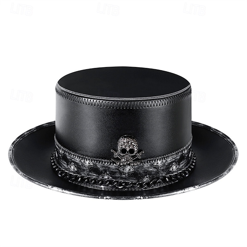 Men's Sun Hat Party Hat Black EPE Fashion Casual Halloween Street Daily Skulls Comfortable Breathable2