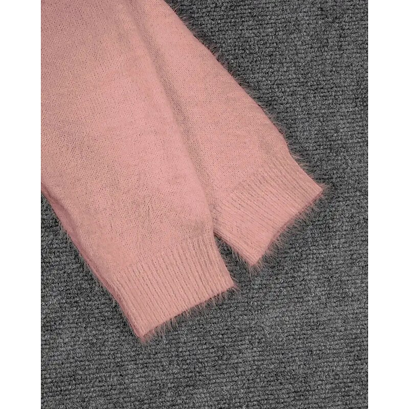 Women's Sweater Cardigan Elegant Fashion Streetwear Pure Color V Neck Pocket Knitted Long Sleeve Regular Tops Knit Outdoor Daily Weekend Pink Fall Winter4