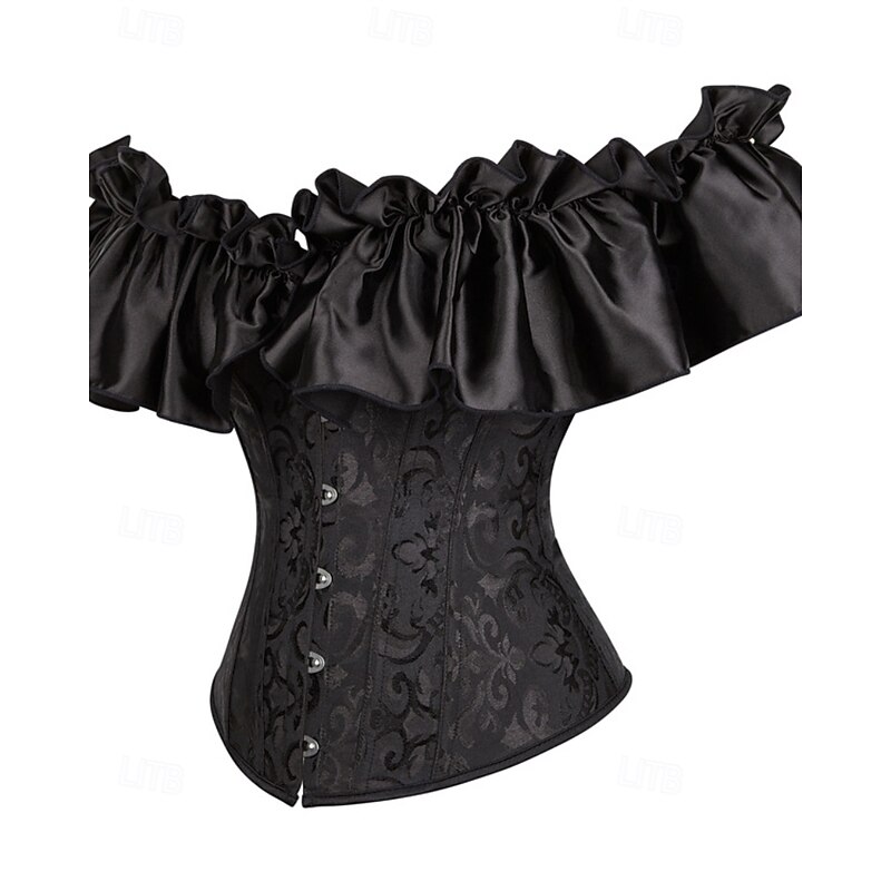 Women's Corset Shapewear Waist Cincher Shapewear Sexy Corset Sexy Sweet Pure Color Ruched Backless Vacation Street Date Sleeveless Corset Black White Beige Spring Fall Tailored Fit2