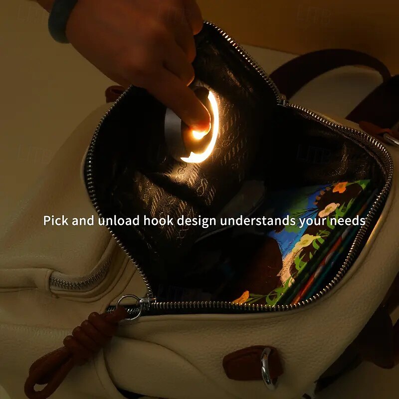 Mini Lightweight Portable Creative Bag Light with Soft Glow and Gentle Light Hook Design for Easy Attachment and Removal3