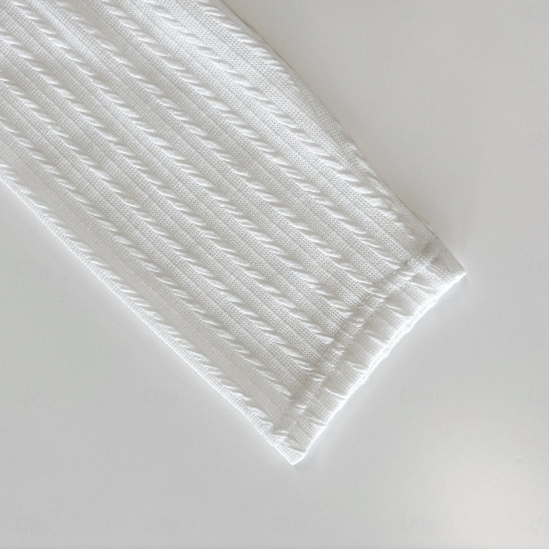 Men's Men V Neck Rib-knit Tee Ribbed Knit tee Tee Top Long Sleeve V Neck Spring Fall All Seasons Plain Jacquard Modern Casual Comfortable Basic Home Street Casual White Navy Blue Royal Blue Top Tee4