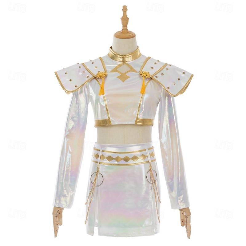 Korean Idol Inspired Pop Star Outfits Fashion Cosplay Costume Virtual Idol Movie Cosplay for Women's Girls' Adults Kids Halloween Performance Halloween4