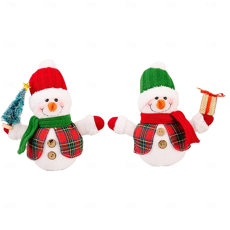 Christmas LED luminous snowman figurine indoor bedroom living room dining room study desk decoration light 8.27Inch3