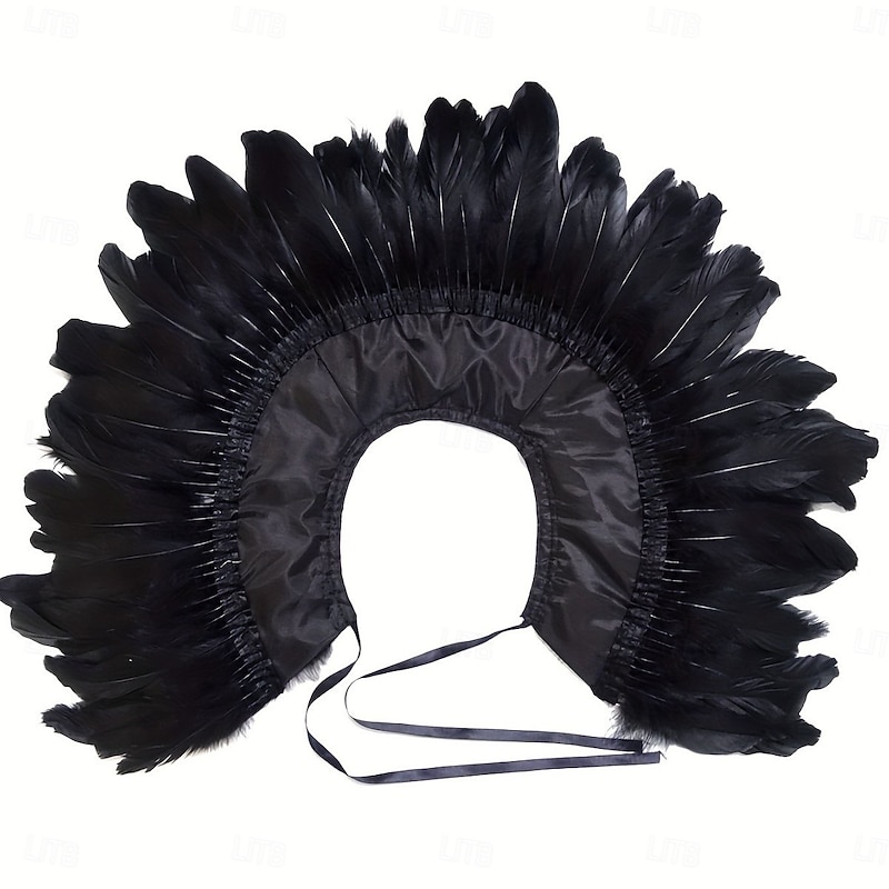 Retro Vintage Medieval Renaissance Cape Shawls Elf Feather Fancy Dress Men's Unisex Fantasy Halloween Carnival Performance LARP Ren Faire Adults' Shawl4