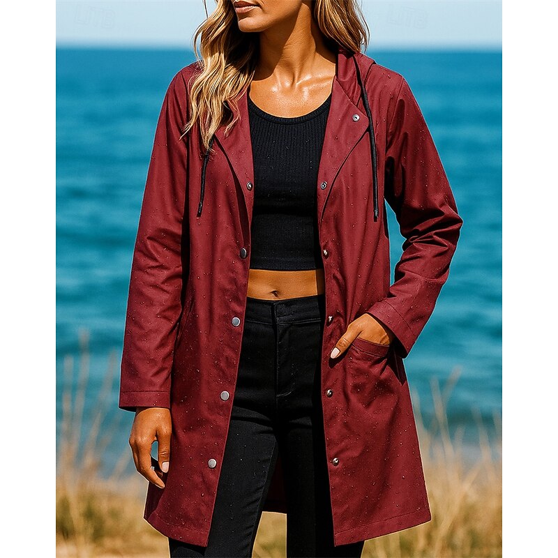 Women's Softshell Jacket Hiking Jacket Lightweight Jacket Outdoor Waterproof Hiking Outfits Hiking Clothes Autumn / Fall Top Spandex Camping / Hiking / Caving Running Solid Color Black Army Green3