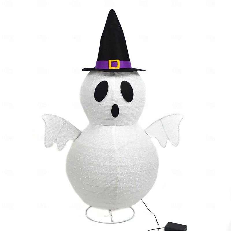 1 Pc 76CM Halloween LED luminous ghost ghost face light pumpkin lantern indoor and outdoor courtyard lawn party decoration light pumpkin lantern AA battery box4