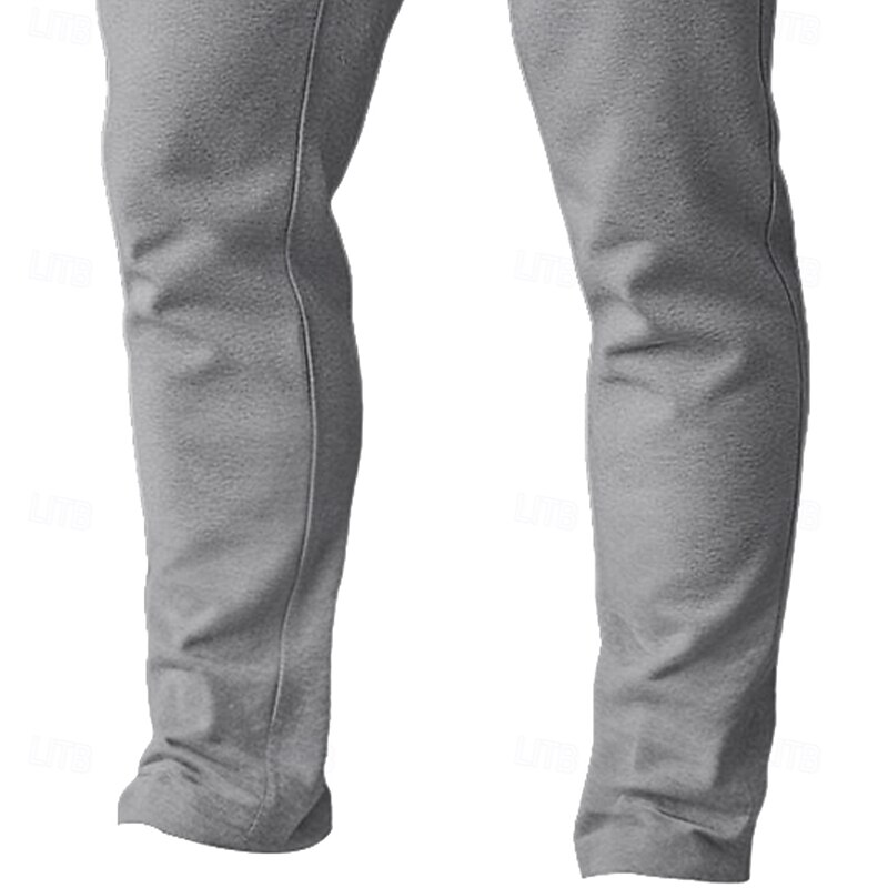 Men's Sweatpants Trousers Casual Pants Straight Leg Sweatpants Drawstring Pocket Elastic Waist Plain Comfort Knee Length Sports Outdoor Casual Daily Vacation Fashion Black Navy Blue Stretchy3