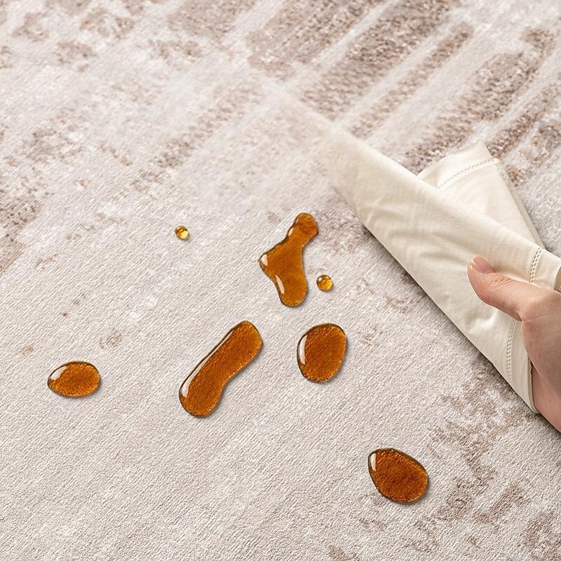 Italian Minimalist Area Rug, Modern Living Room Coffee Table Sofa Carpet, Luxury Bedroom Floor Mat, Stain-Resistant Easy-Clean Durable Rug2