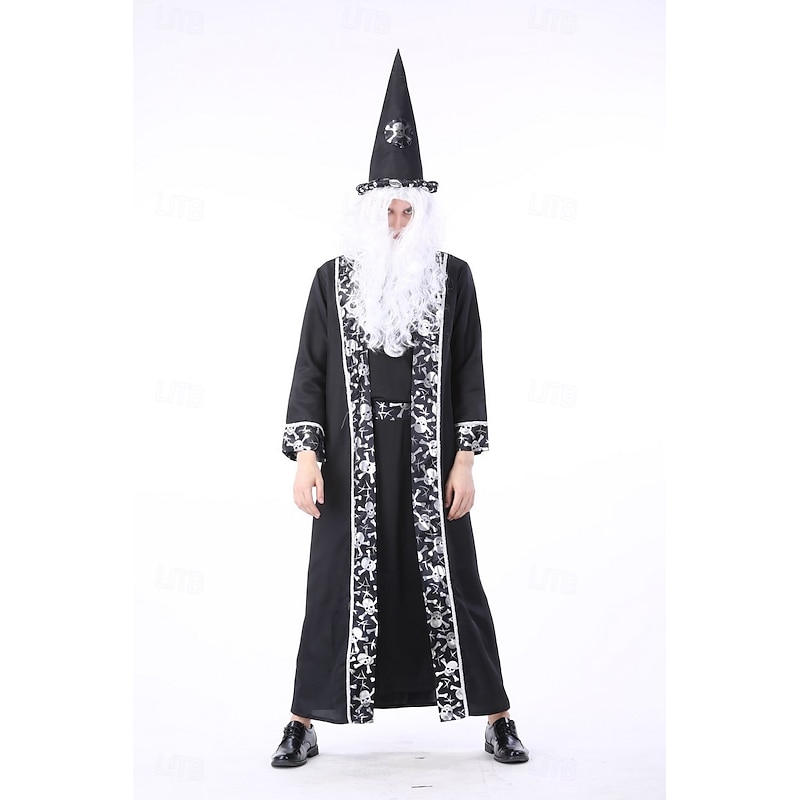 Wizard Halloween Outfits Fancy Costume Cosplay Adults' Men's Halloween Carnival Performance Party Easy Halloween Costumes Dress Up2