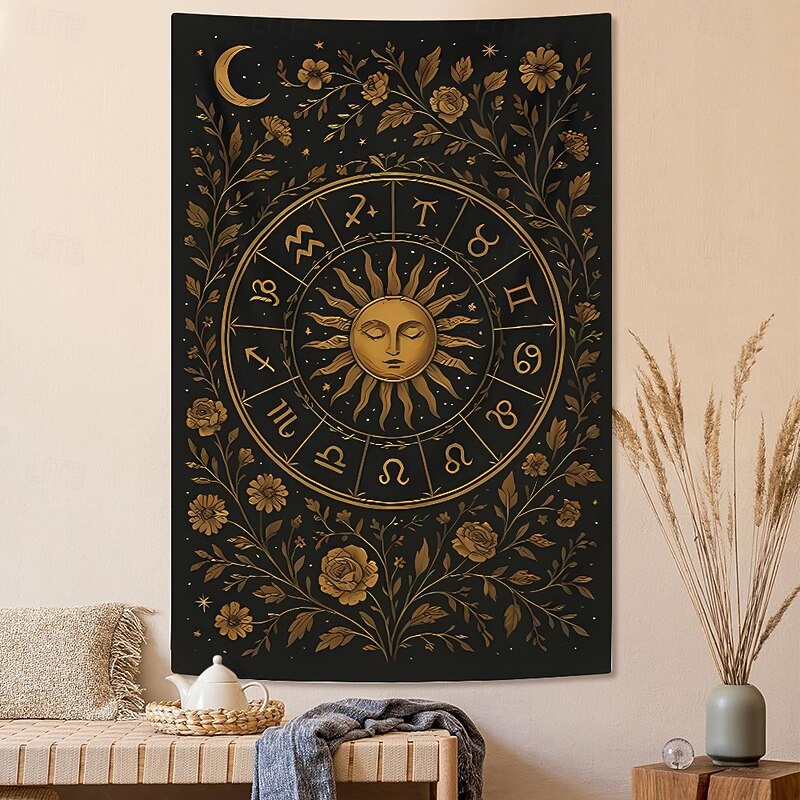 Tapestry Blanket Wall Hangings Moon Sun Spiritual Boho Mystic Bedroom Living Room Dorm Home Decor