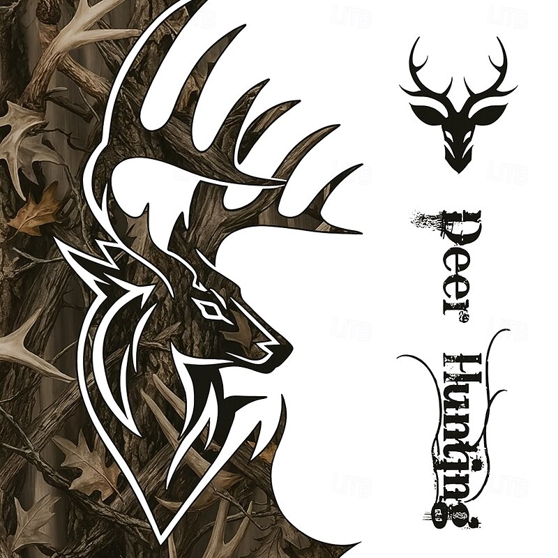 Men's Deer Sweatshirt 3D Hunting Crew Neck Outdoor Sports Outdoor White Yellow Crewneck 3D Print Winter Spring &  Fall Designer2