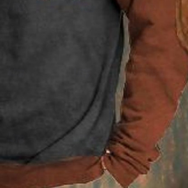 Men's Sweatshirt Pullover Hoodie Sweatshirt Pullover Button Up Hoodie Hunting Sweatshirt Gray Standing Collar Plain Patchwork Color Block Sports & Outdoor Casual Daily Streetwear Cool Sportswear2