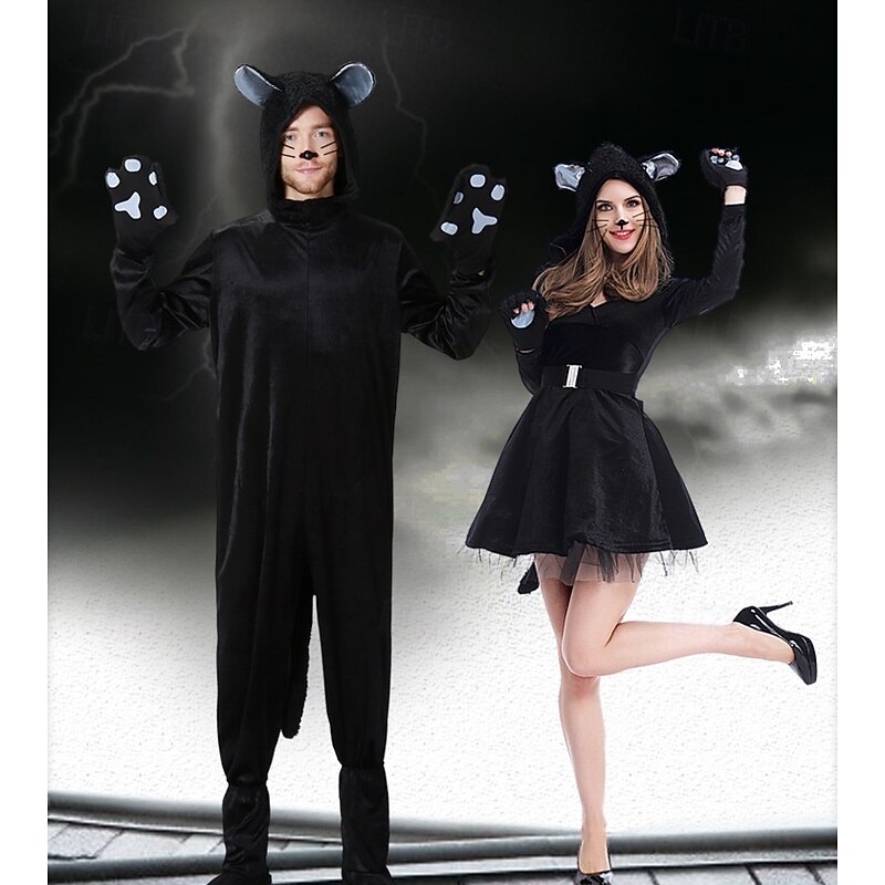 Animal Cat Halloween Dress Fancy Costume Couples' Costumes Funny Costume Adults' Women's Halloween Carnival Performance Party Easy Halloween Costumes Dress Up
