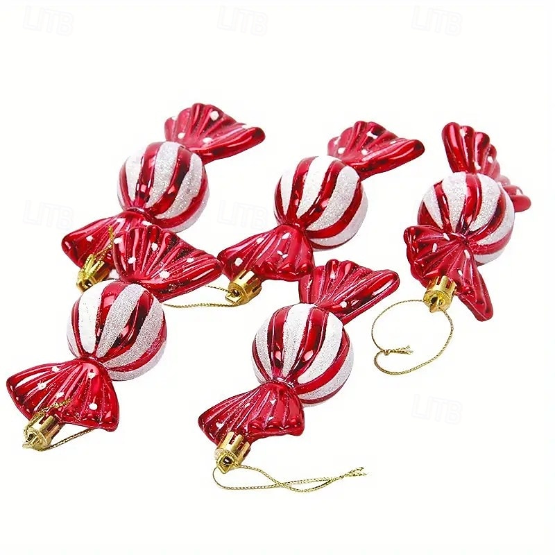 5/10Pcs Christmas Candy Ornaments, Hanging Candy Decorations for Christmas Tree, Holiday Party and Home Décor Supplies3