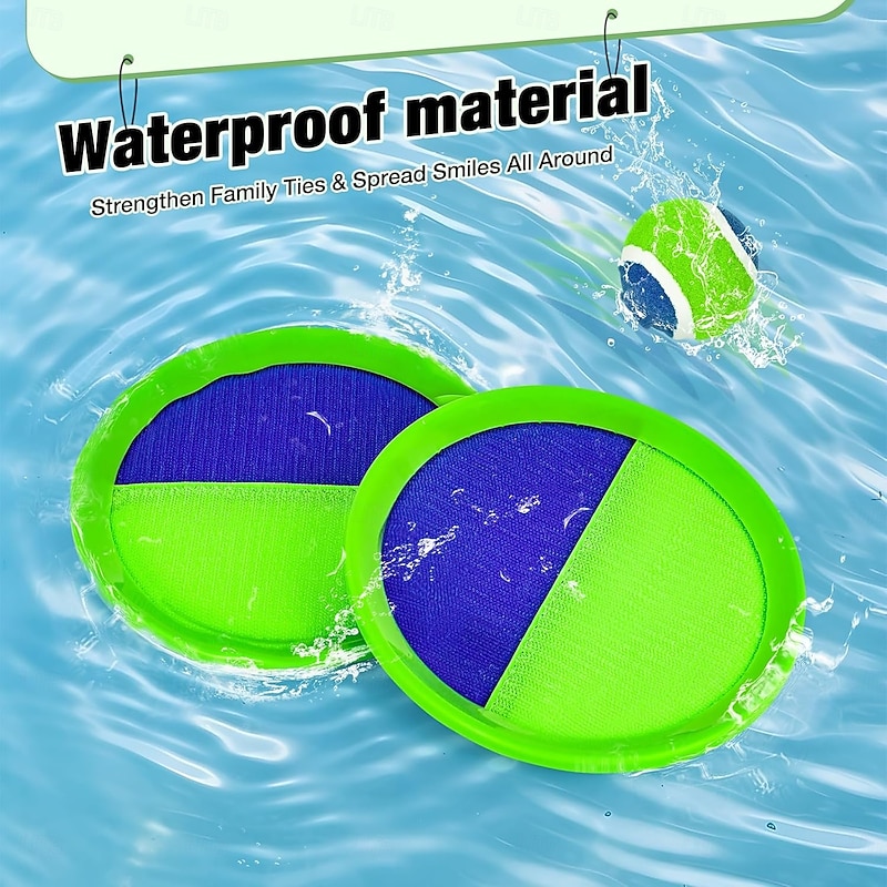 Toss and Catch Paddle Ball Game Outdoor Beach Pool Sand Toys Outside Lawn Yard Games for 3-2 Years Old Girls Boys Toys Birthday Gift (2 Paddles 2 Balls)2