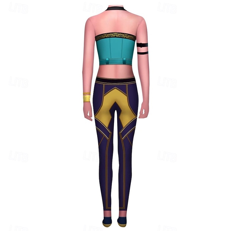 Korean Idol Inspired Pop Star Zentai Suits Cosplay Costume Movie Cosplay for Women's Girls' Adults Kid's Halloween3