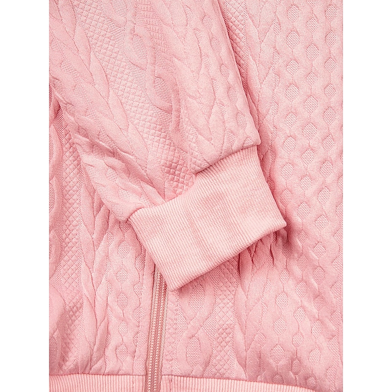 Women's Zip Up Hoodies Plain Vintage Classic Casual Long Sleeve Hooded Regular Tops Casual Drawstring Zipper Light Pink White Brown Light Blue Spring Fall Winter2