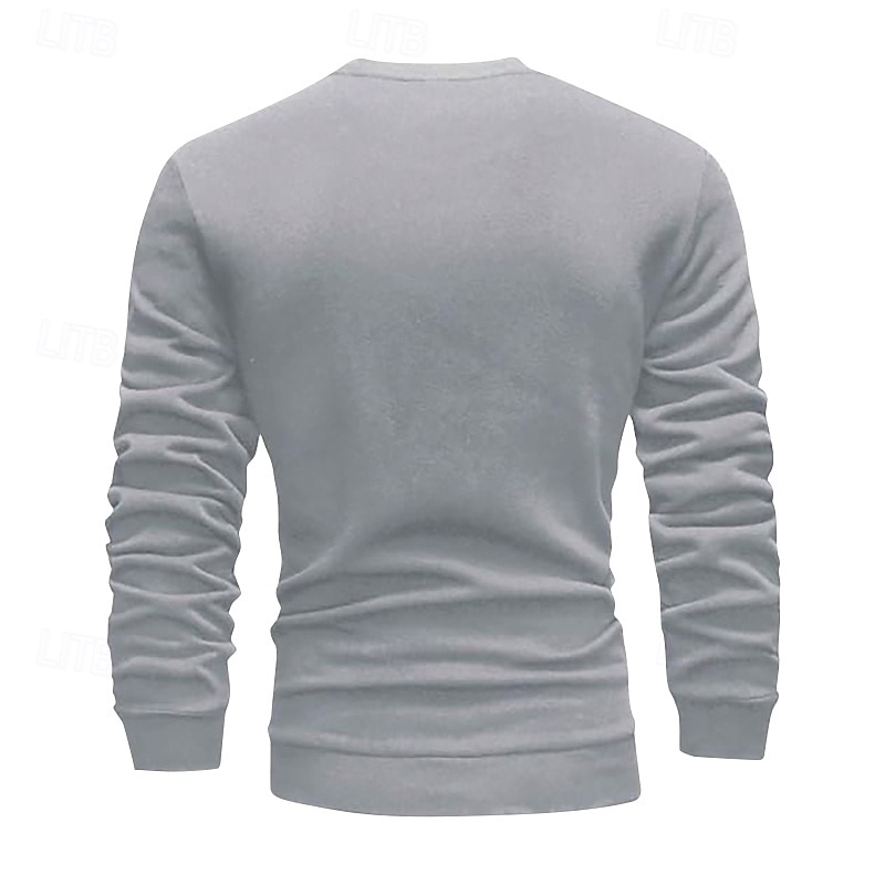 Men's Sweatshirt Pullover Hoodie Sweatshirt Pullover Black Blue Gray Crew Neck Plain Patchwork Color Block Sports & Outdoor Casual Daily Streetwear Cool Sportswear Spring &  Fall Clothing Apparel4