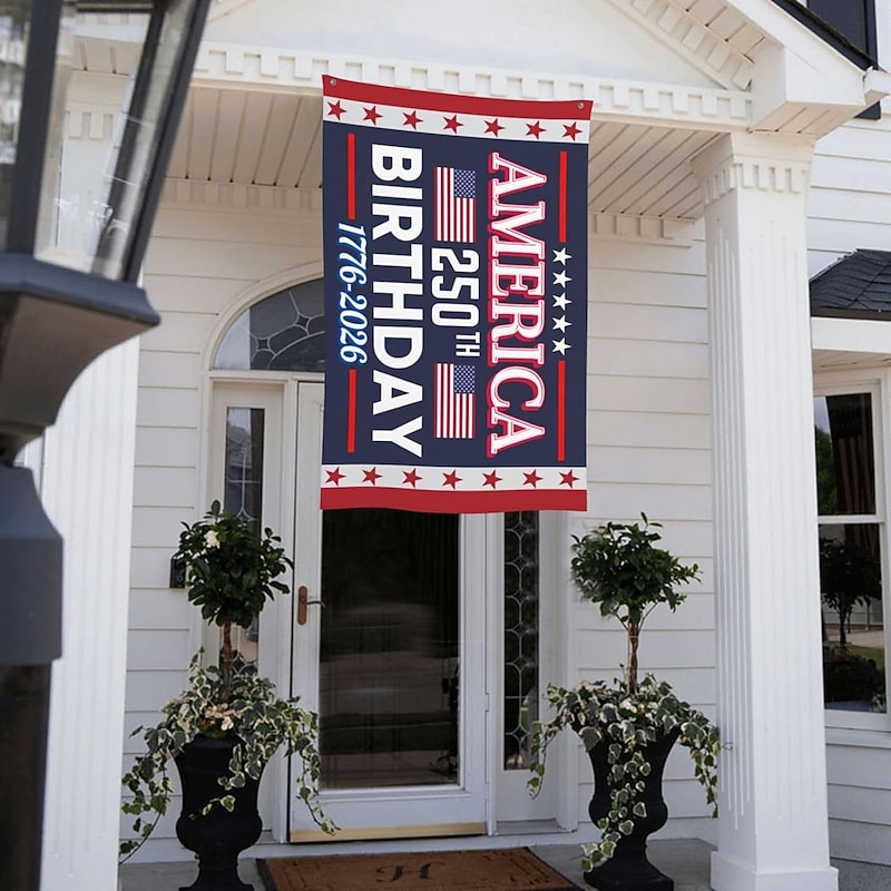 1776-2026 United States 250th Anniversary Flag, Patriotic American Outdoor Banner for Independence Day Celebration, Garden, Yard, or House Decoration3