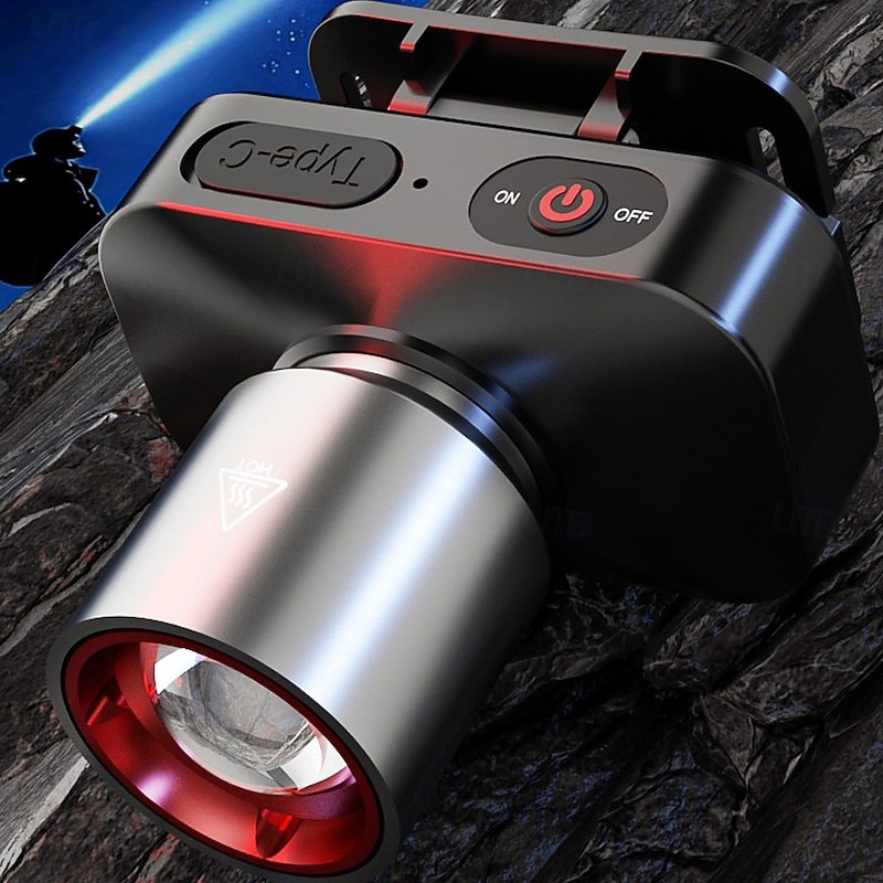 LED Headlamp Outdoor Multifunctional Zoomable Long-Lasting Battery  for Night Fishing Portable and Waterproof Work Light2