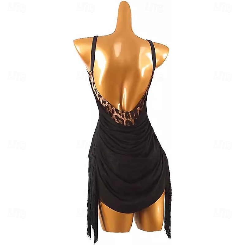 Latin Dance Dress for Women Tassel Salsa Rumba Chacha Competition Stage Dancewear Costume4