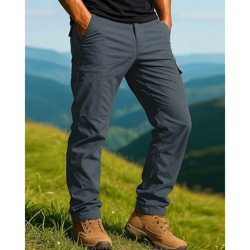 Men's Cargo Pants Hiking Pants Trousers Waterproof Hiking Pants Hiking Trousers Winter Outdoor Regular Fit Thermal Warm Waterproof Windproof Pants / Trousers Pocket Dark Grey Black Camping / Hiking4
