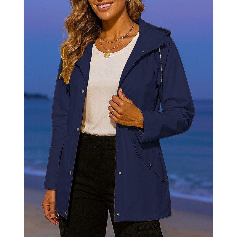 Women's Outdoor Jacket Hiking Jacket Raincoat Outdoor Waterproof Windproof Quick Dry Lightweight Hiking Outfits Hiking Clothes Spring Autumn / Fall Jacket Hunting Climbing Camping / Hiking / Caving4