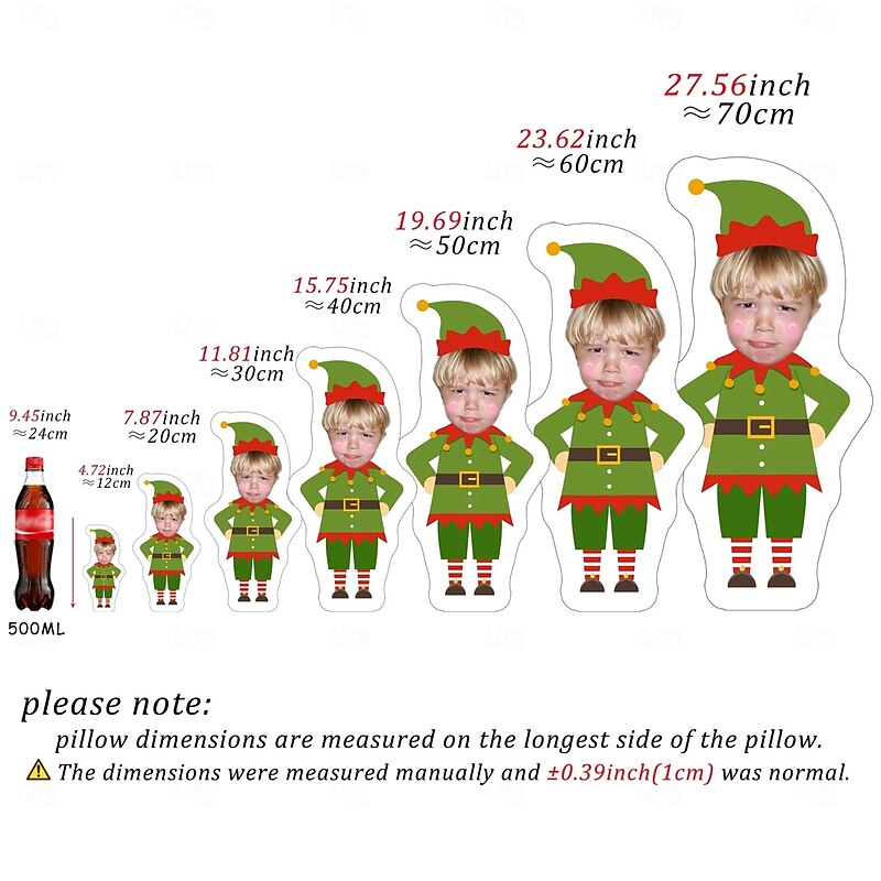 Custom Christmas Shaped Pillow Cover, Personalized Holiday Throw Pillow Case, Decorative Cushion Cover for Sofa, Couch, or Bedroom2