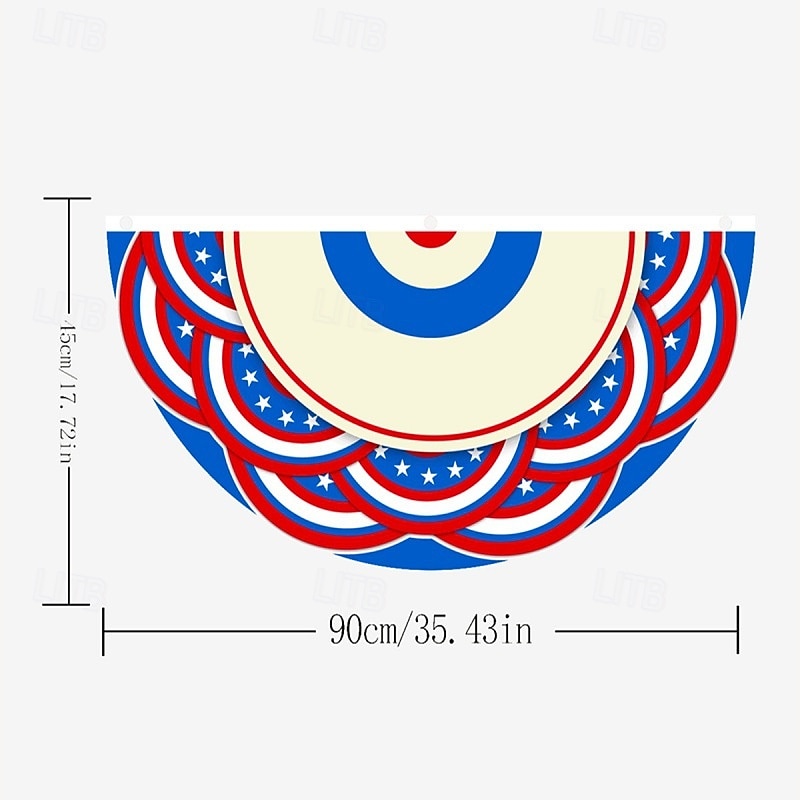 Christmas Fan Shaped Flag Outdoor Hanging Banner, Creative Cartoon Printed Door Window Hanging, Holiday Decoration for Home and Shop3