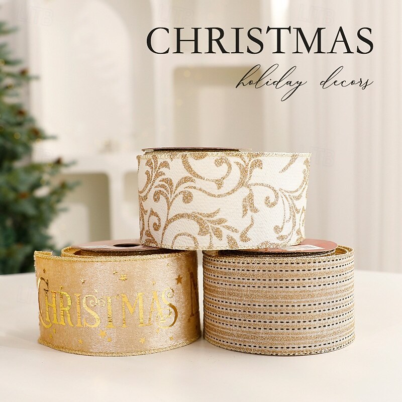 4 Pcs Christmas Ribbon Ornaments, DIY Holiday Decoration for Xmas Tree, Festive Silk Ribbons for Holiday Scene Setup, Tree Decor Accessories3